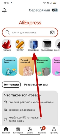 Иконка смартфоны в приложении